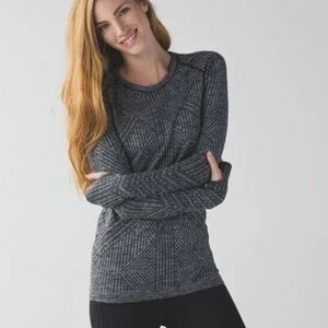 lululemon size 6 rest less pullover in weathered black first edition like new
